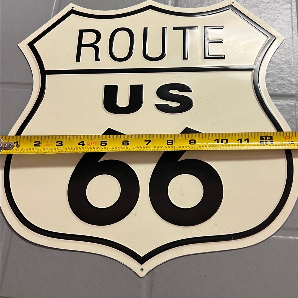 🔥Vintage Route 66 Wall Sign - Black and Cream - Picture 3 of 4